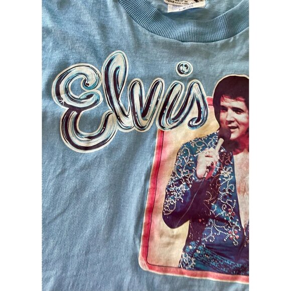 Vintage 1970s Elvis Tshirt, Size M, 1970s Original Elvis T-Shirt - Picture 6 of 9